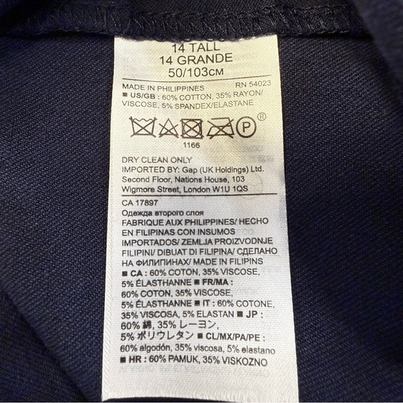 Banana Republic Side Peplum Sheath Dress Navy Size 14 Tall - Picture 14 of 16